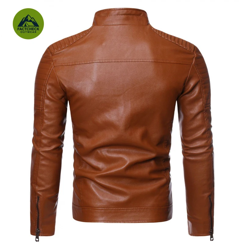 Picture 4: FACTCHECK EU US Size Luxury Quality PU Jacket Autumn Winter Stand Collar Flight Motorcycle Leather Jacket