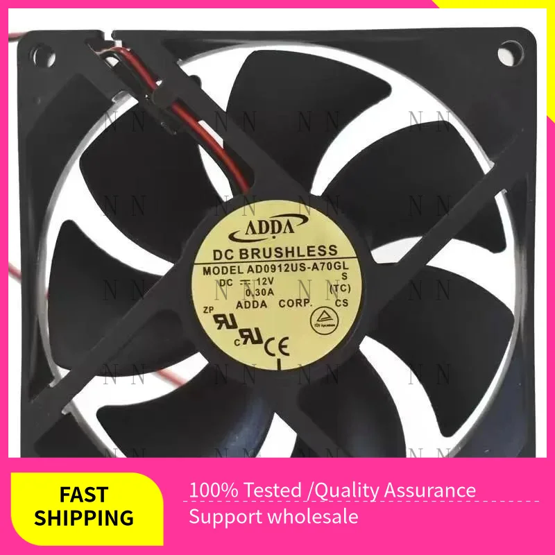 

QGG NEW FOR ADDA 9025 AD0912US-A70GL 12V 0.30A 92 * 25MM power fan