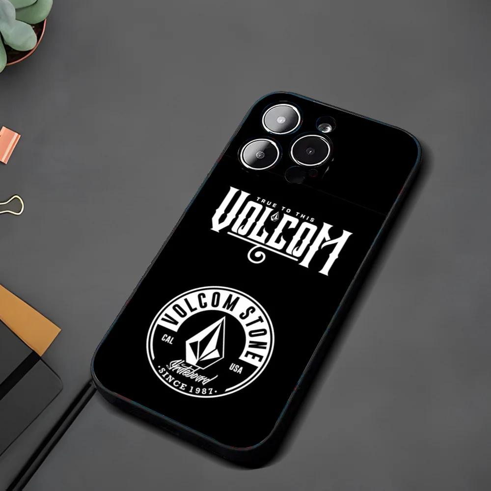 DIY V-Volcom Phone Case For Iphone 15 11 13 14 Pro Max 7 8 Plus X Xr Xs Max Se2020 12mini Cover Case