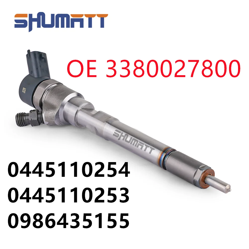 Common Rail Diesel Fuel Injector 0986435155 0445110253 0445110254 For HYUNDAI 3380027800 China Made New