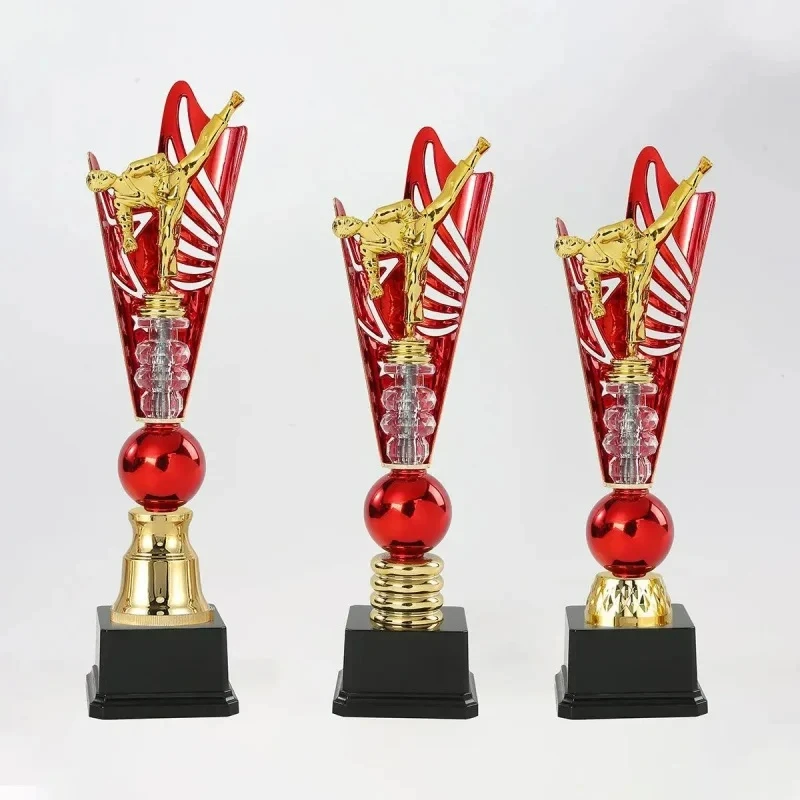 Taekwondo martial arts boxing combat trophy, children's student commemorative item, figurine - view 2
