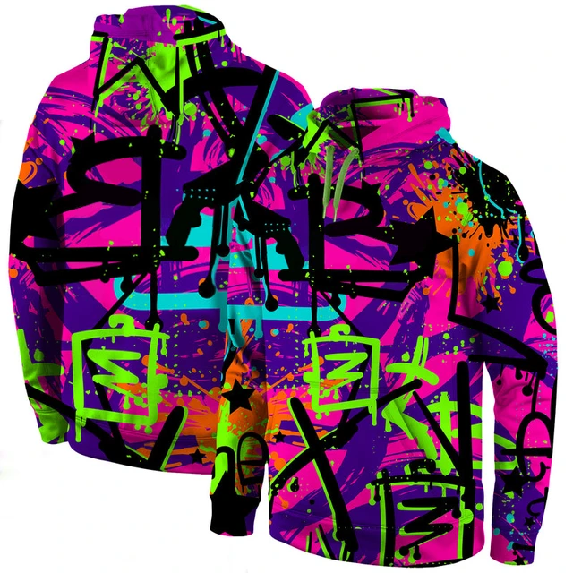 Harajuku 3D bluzy z nadrukiem mężczyźni kobiety bluzy z kapturem 2024 Street Hip Hop dresy chłopięce płaszcze moda znosić nowe swetry