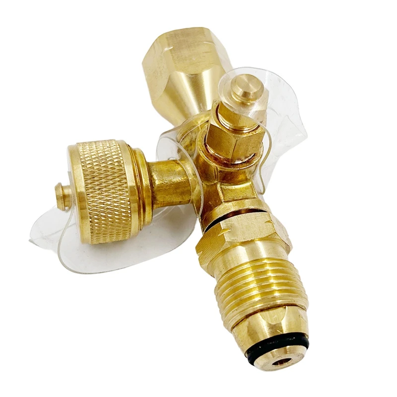 1 PCS Propane Tank Adapter RV To 7/8Inch Brass Color Metal Outdoor Propane Natural Gas High Pressure Conversion Valve