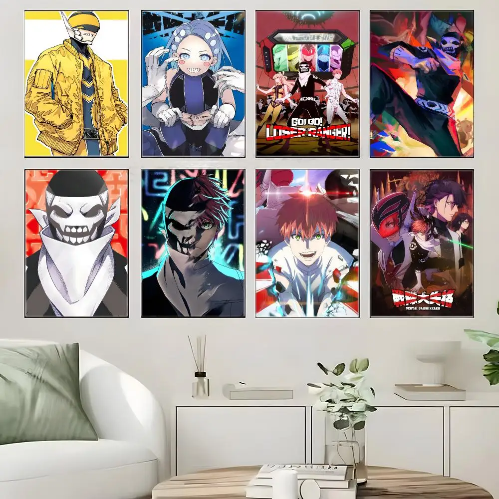 Dark Comedy Anime G-Go Go Loser Ranger Poster  Self-adhesive Art Waterproof Paper Sticker Coffee House Bar Room Wall Decor