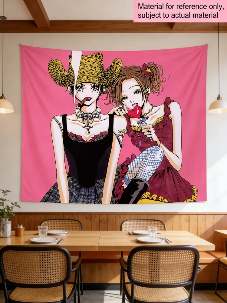Nana Anime Wandteppich zum Aufhängen für Mädchen, Schlafzimmer, Wohnzimmer, Dekoration