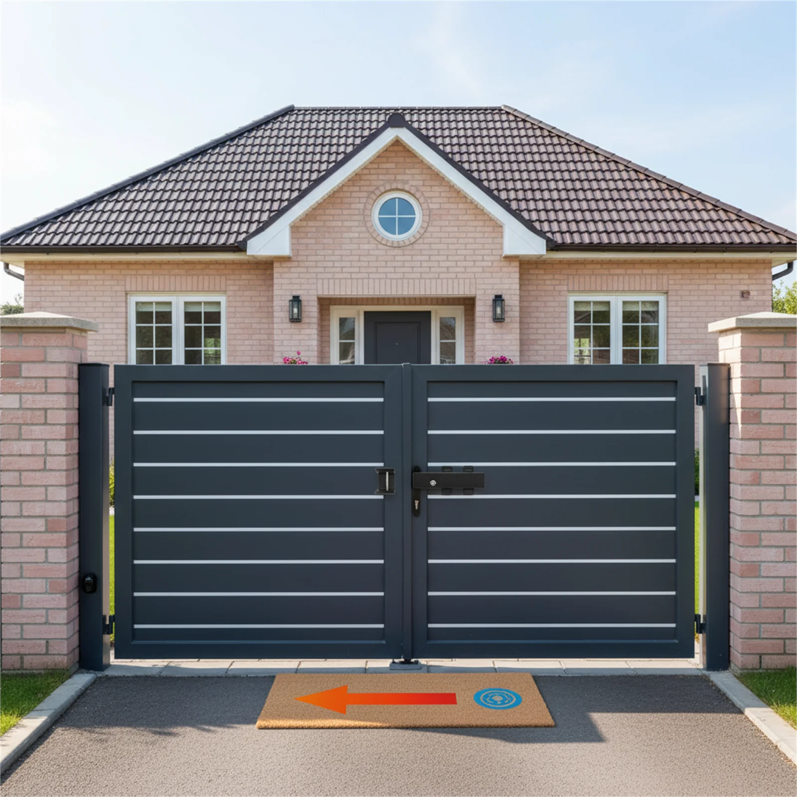 DC 24V Electric Gate Lock Automatic Security, Q235 Steel IP44 -20~60℃ Access Control/Key 5m Cord