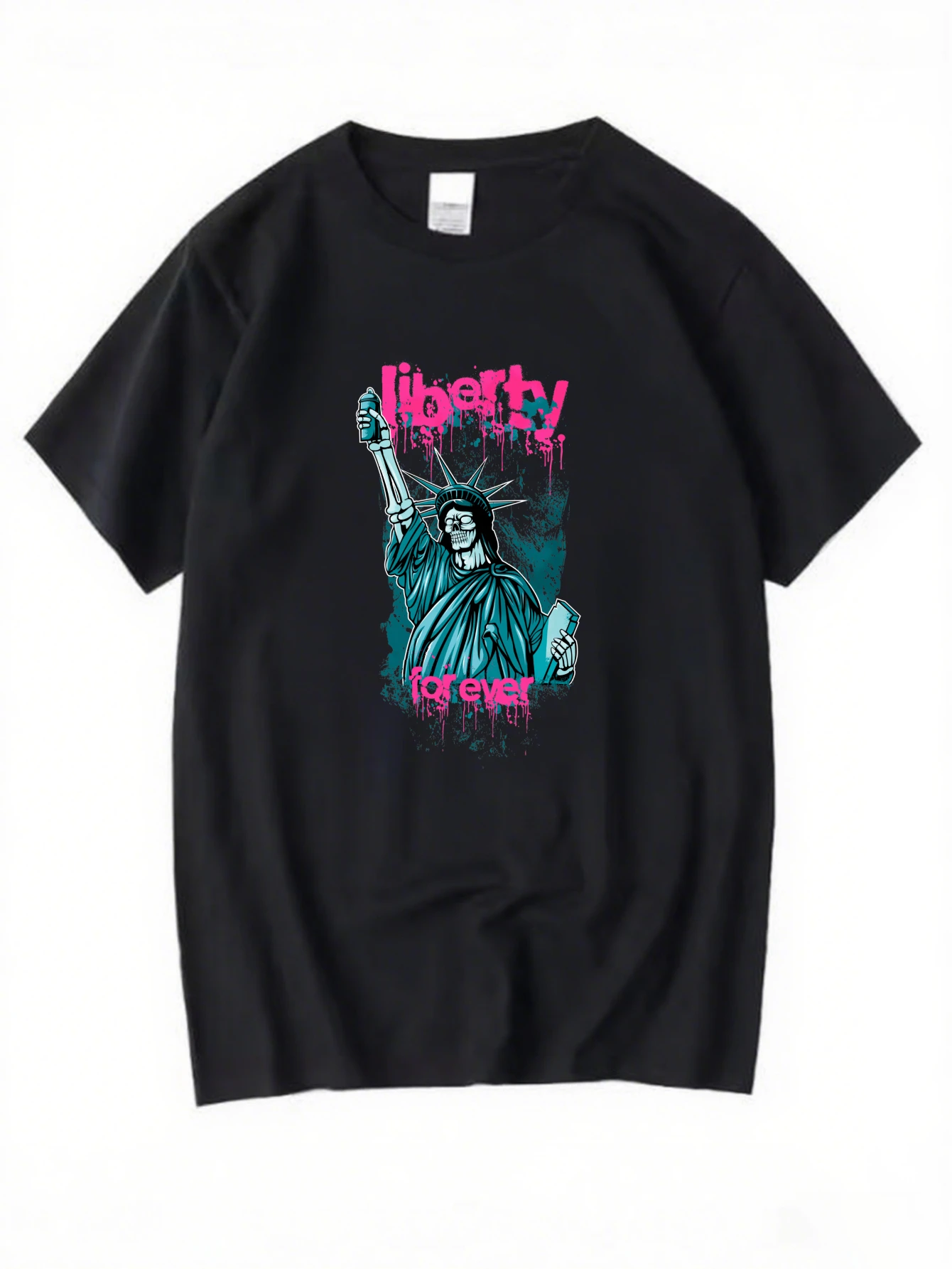 

Vintage Psychedelic Alien Graphic T-Shirt for Men, Trippy Style Short Sleeve Tee, Retro Alien Print Tops