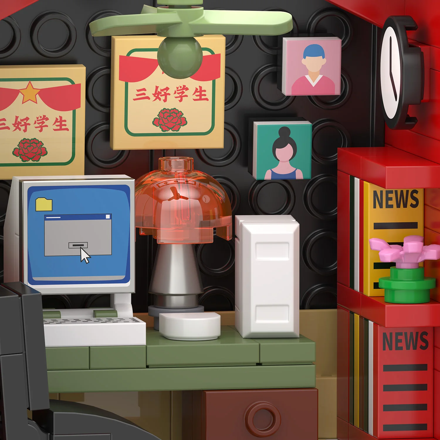 مجموعة مكعبات صغيرة لكشك الهاتف المعماري الجديد، مجموعة نماذج الهندسة المعمارية الحضرية، لعبة جذعية ممتعة للأطفال، هدية عيد ميلاد مثالية