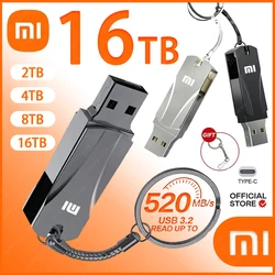 Xiaomi 16TB Flash Drive USB3.2 Super High Speed Transfer Pen Drive Metal Duża pojemność Wodoodporna pamięć TypeC Przenośna pamięć U Drive