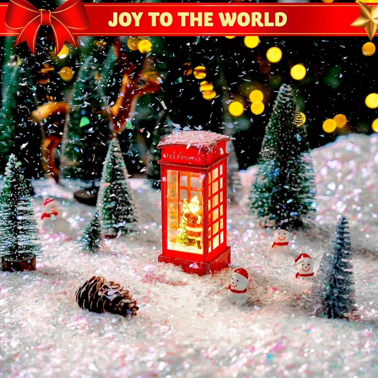 عبوة 100-300 جرام من رقائق الثلج الاصطناعية ذات البهجة الثلجية - ديكور ثلج بلاستيكي لشجرة عيد الميلاد والعطلات وأحتفالات رأس السنة الجديدة #5