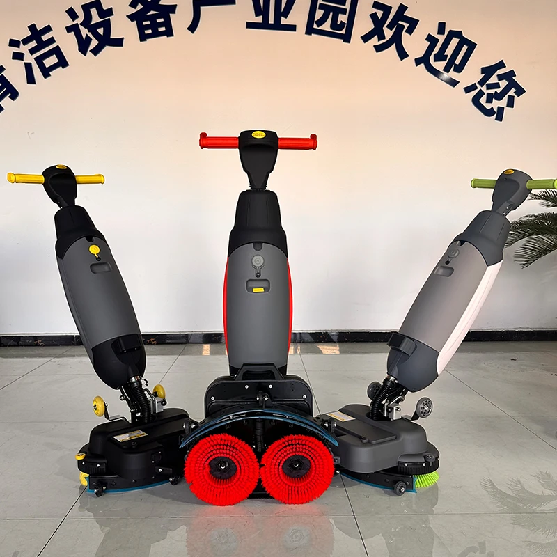 VOL-430 Electric Cleaning Car Sweeper Machine New Design Mini Floor Scrubber Double Brushes Washing Machine