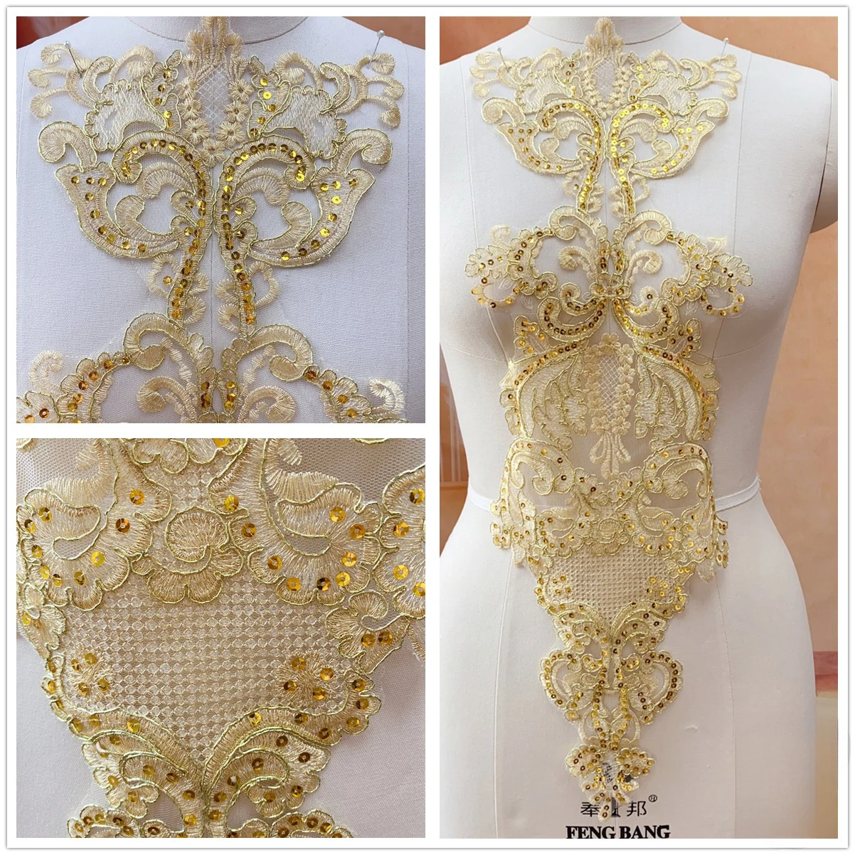 Transparente Pailletten-Spitzenblumen-Accessoires, handgefertigte DIY-Materialien, hochwertige Hochzeitskleider, Kleidungsdekorationsapplikation, RS2460 – Detail 6