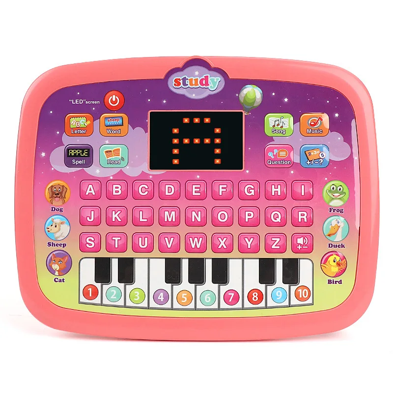 Early LED Pad Music Tablet, Sounding Toy, Point Máquina De Leitura, Brinquedo Musical Educacional, Fit para Crianças, Presentes para Crianças, Novo