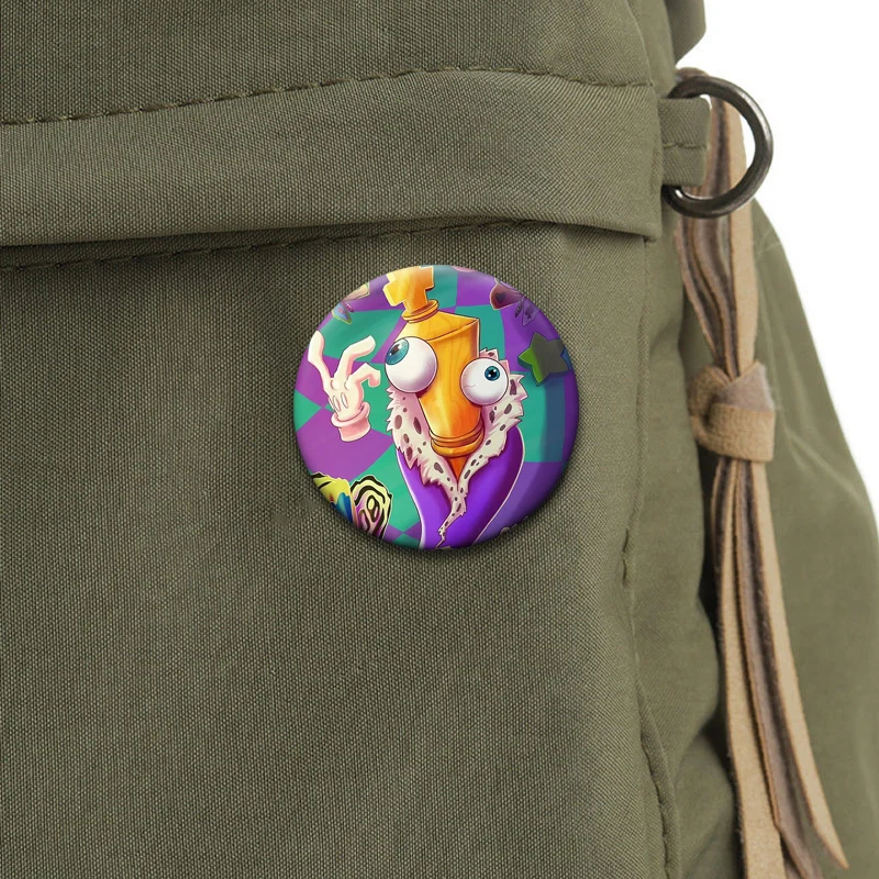 اليدوية صفيح دبابيس بومني جاكس راجاثا غانغل زوبل كاين لطيف الكرتون شارة حقيبة الملحقات جولة أنيمي التلبيب دبابيس الهدايا