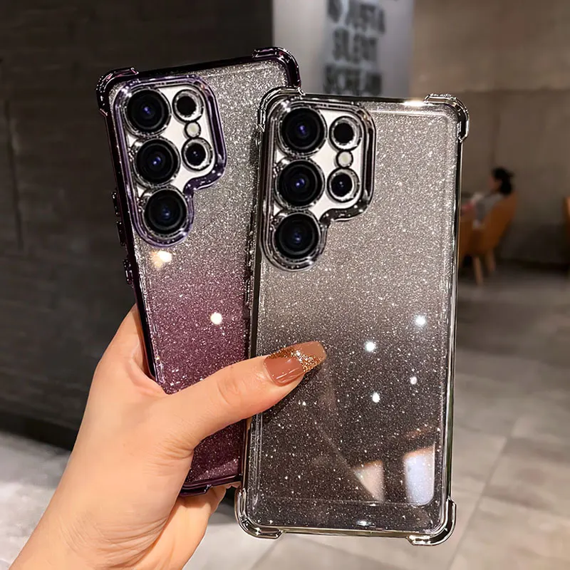 Bing S25ultra حافظة فاخرة مضادة للصدمات لهاتف سامسونج جالاكسي S 25 S24 23 22 21 20 نوت 20 Ultra Plus FE A34 حافظة عصرية للنساء