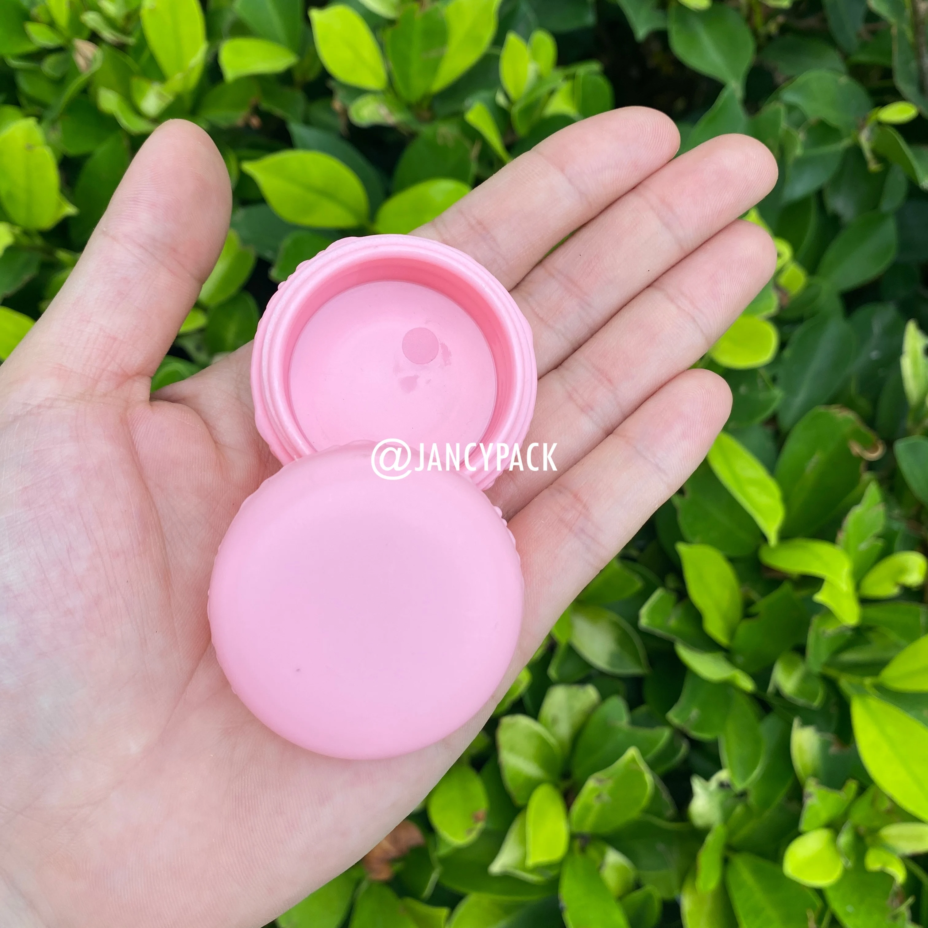 10 pz 10g di Plastica Vuota Barattolo di Trucco Vaso a forma di macaron Bottiglie di Campione Riutilizzabili Crema Per Il Viso Da Viaggio Lozione Contenitore Cosmetico