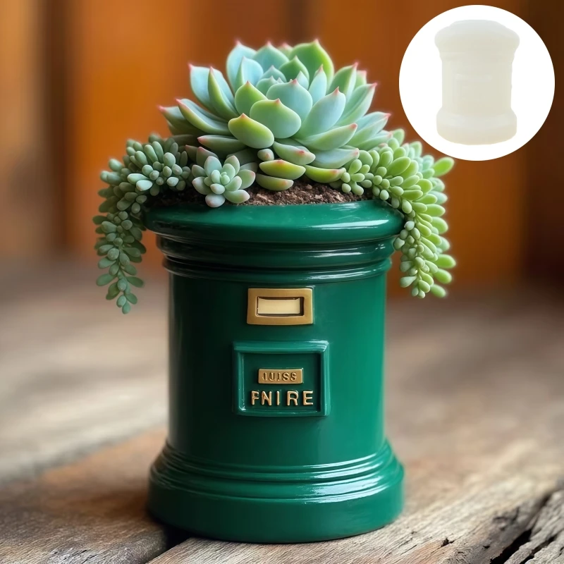 

Форма для силиконовой/полимерной смолы в виде почтового ящика для суккулентов, цветочных горшков, подставок для ручек, коробок для хранения, цементных изделий, подсвечников, гипсовых изделий