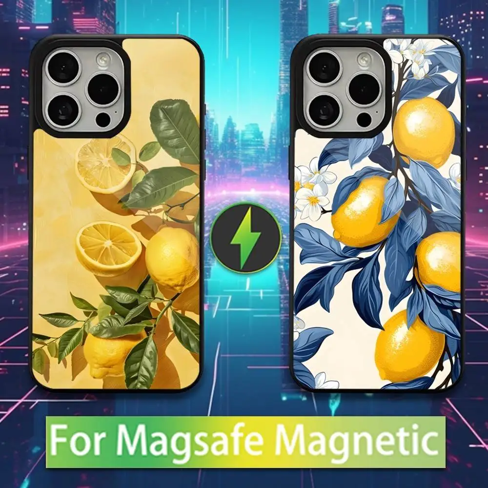 

Fruit Art lemon Painting Phone Case For iPhone 16,15,17,14,13,12,11,Pro,Max,Plus,Mini,Magsafe,Magnetic Wireless Charging Case