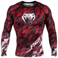 UFC men's 3D compression shirt Jiu Jitsu BJJ anti rash fitness elastic top T-shirt gym quick drying gym long sleeved T-shirt