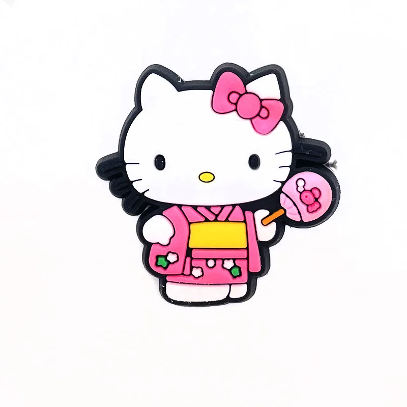 MINISO-Hello Kitty Sanrio Fivela de Sapato para Crianças, Encantos de Sapato Bonito, Acessórios para Tamancos, Sandálias Pin Decoração, Presente para Meninas, 1pc