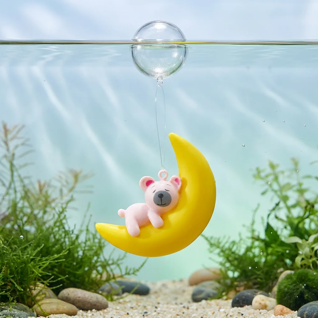 Aquarium Fish World - Ornamento Galleggiante a Forma di Orso