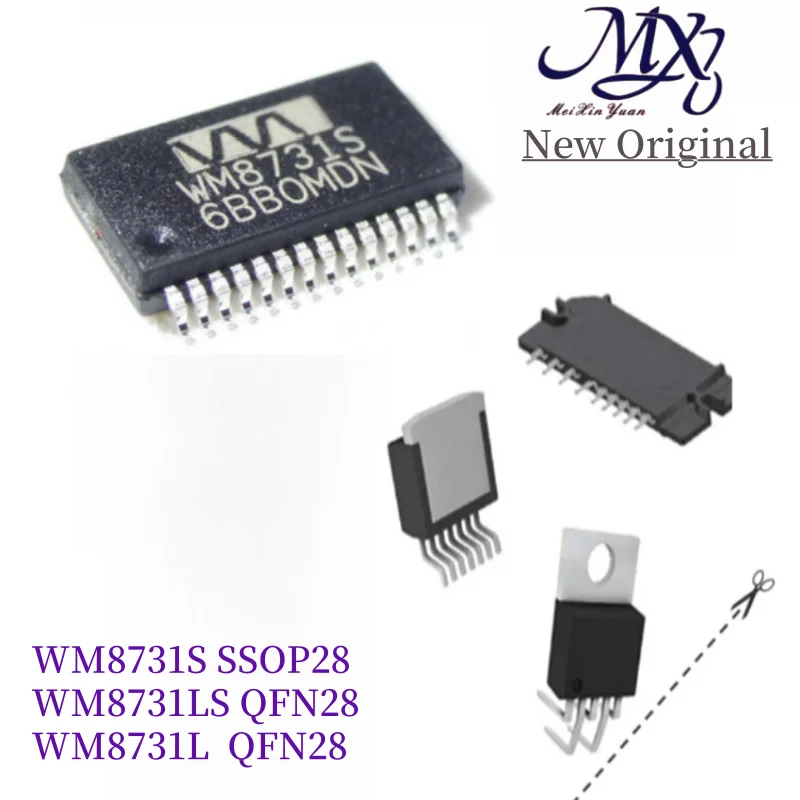 MXY 5Pcs  WM8731S SSOP28 WM8731LS QFN28 WM8731L QFN-28 IC Chip In Stock Wholesale