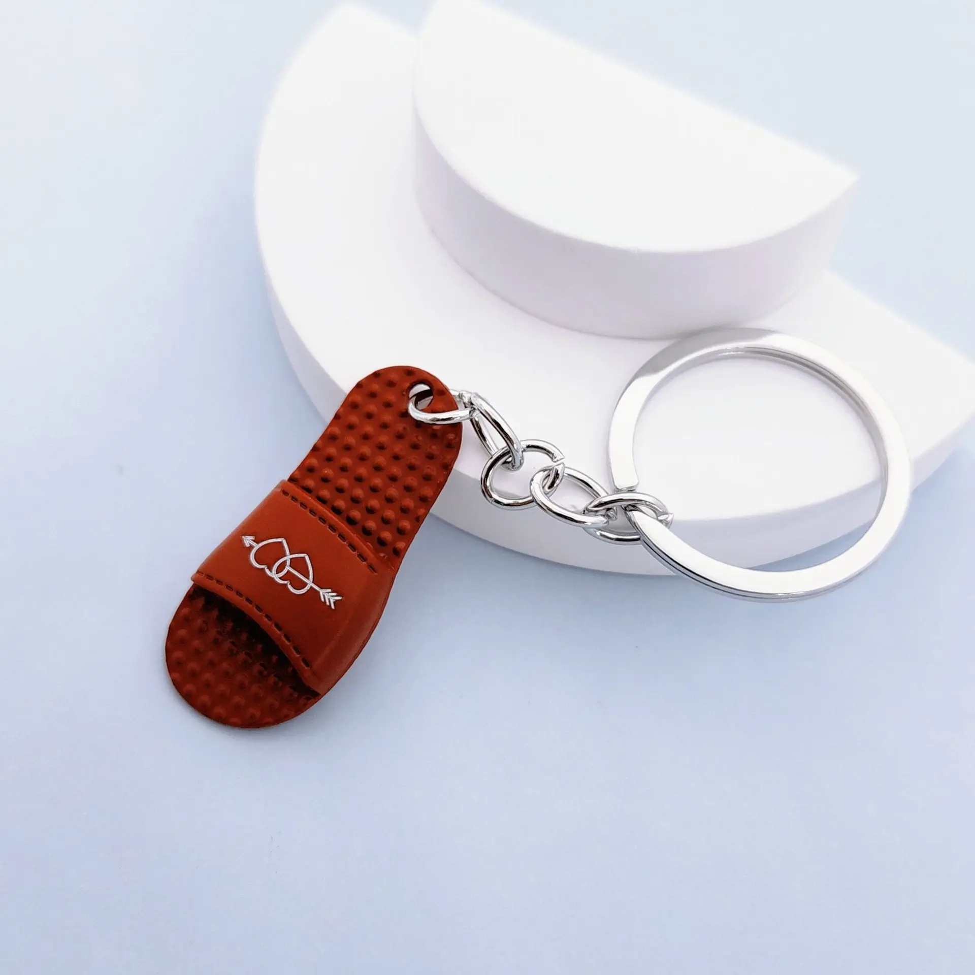 sandal keychain Creative Personality Eva Mini Slipper Shoe Model Student Mobile Phone Car Bag Pendant Gift