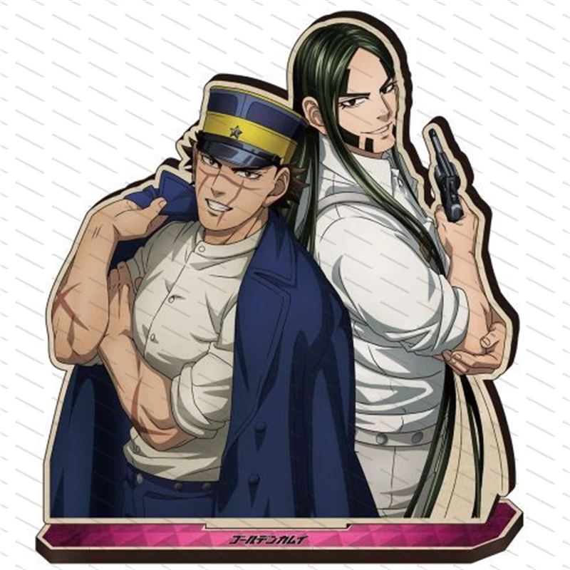 Anime Golden Kamuy Acrylic stand Saichi Sugimoto/Asirpa/Yoshitake Shiraishi Desktop ornament Collecting accessories Fans gifts