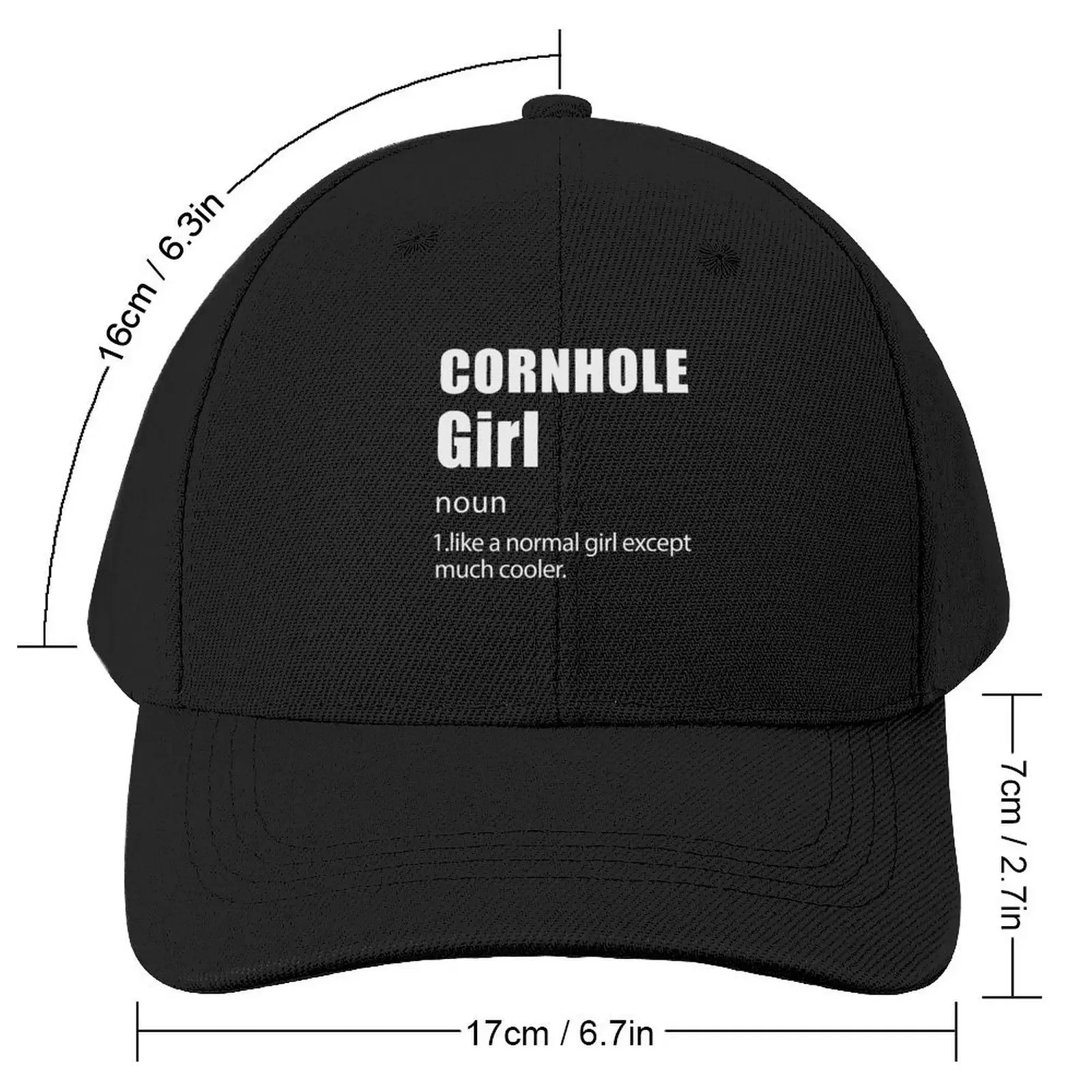 Cornhole Girl Definition, Funny Cornhole Design, Cornhole QuoteCap Baseball Cap tea Hat hiking hat Women's Beach Men's