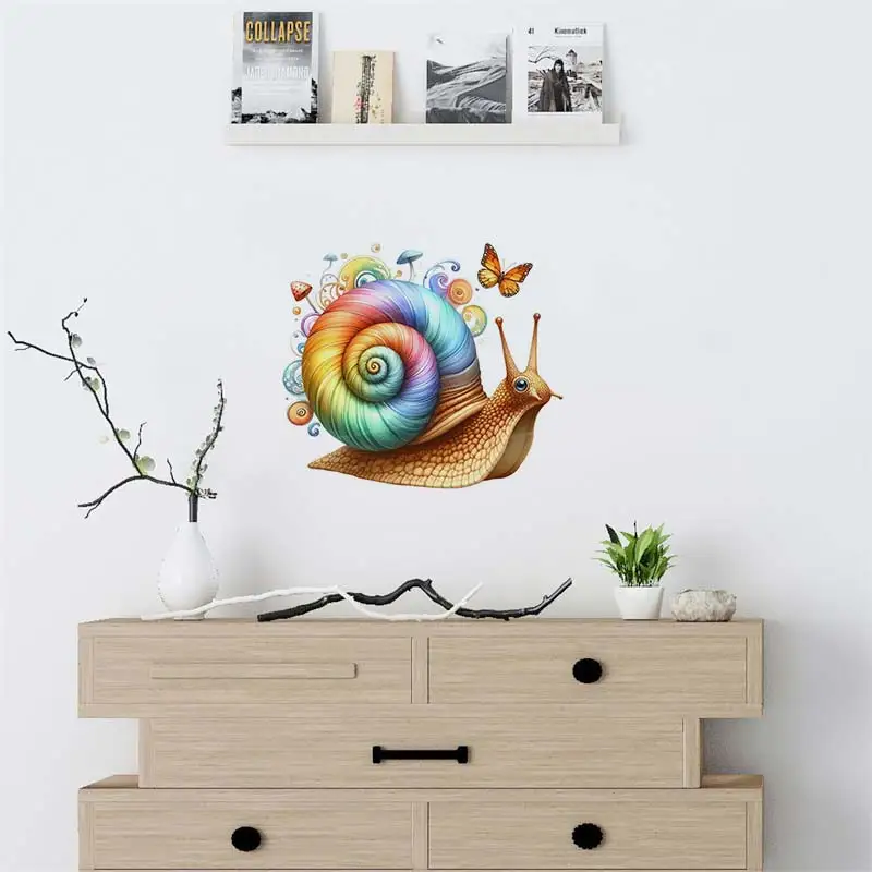 Snail Stickers Wall Sticker Bathroom Toilet Decor Living Room Cabinet  Refrigerator Home Decoration Decals S282