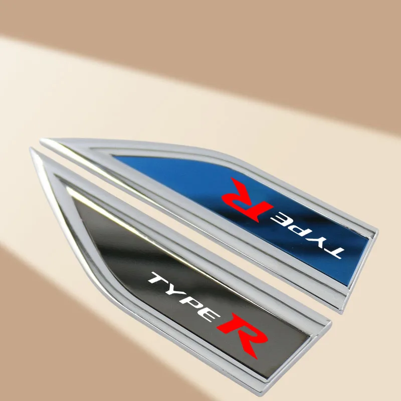 2Pcs Car Door Fender Side Blade Badge Car Body Sticker for TYPE R Civic Accord HRV CRV CITY Jazz Pilot FIT Auto Accessories