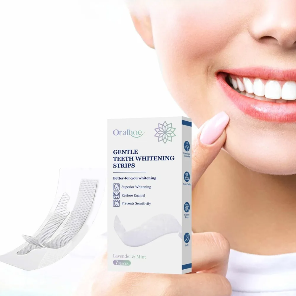 

7pcs/box Teeth Whitening Safe Whitening Strips Stain Deep Removal Cleaning of Yellow Teeth and Dirt Oral Care Blanqueador Dental