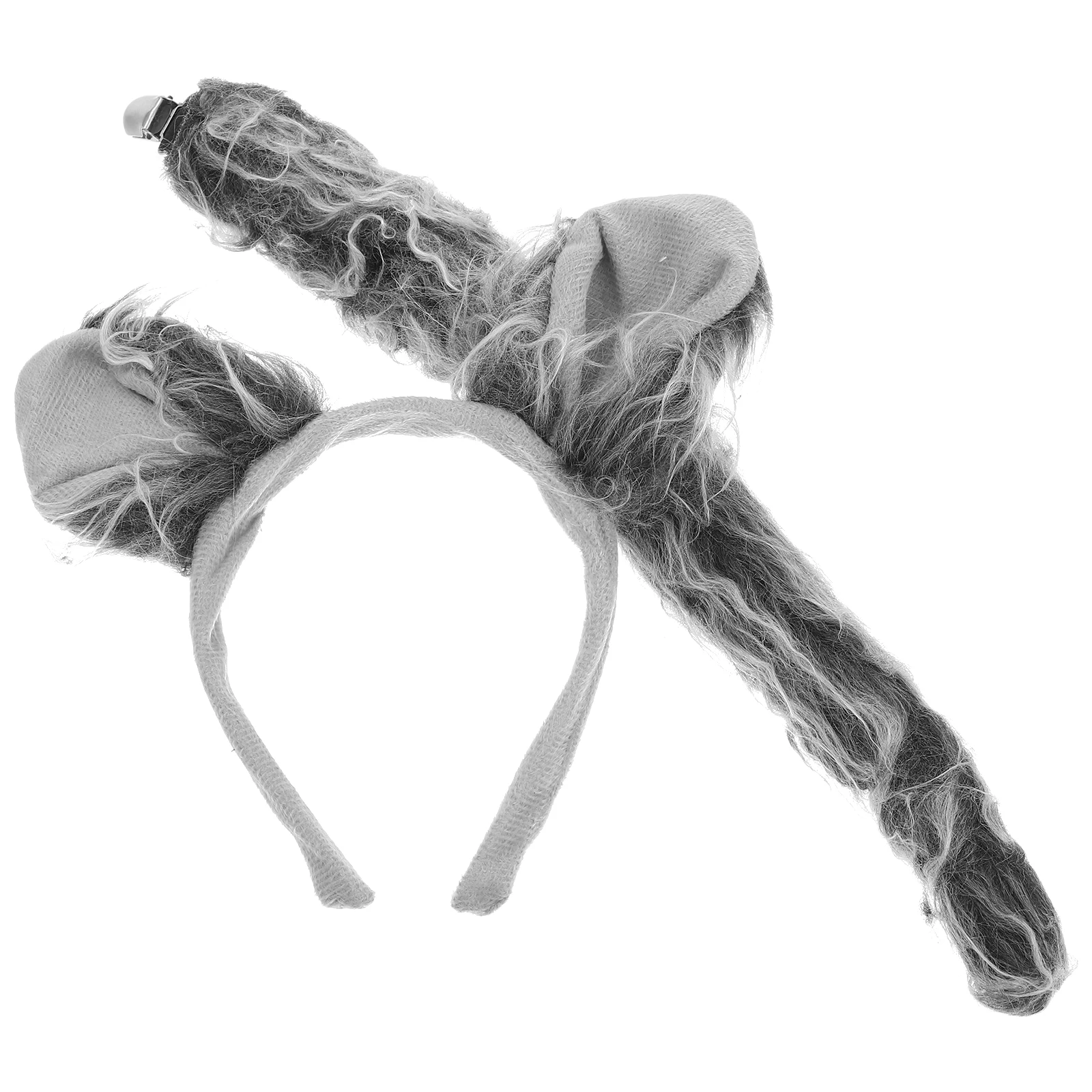 

Gray Set Furry Wolf Dress Wolfwere Costume Up Costume Halloween Tails Children Cosplay Wolf Ears Tail Set