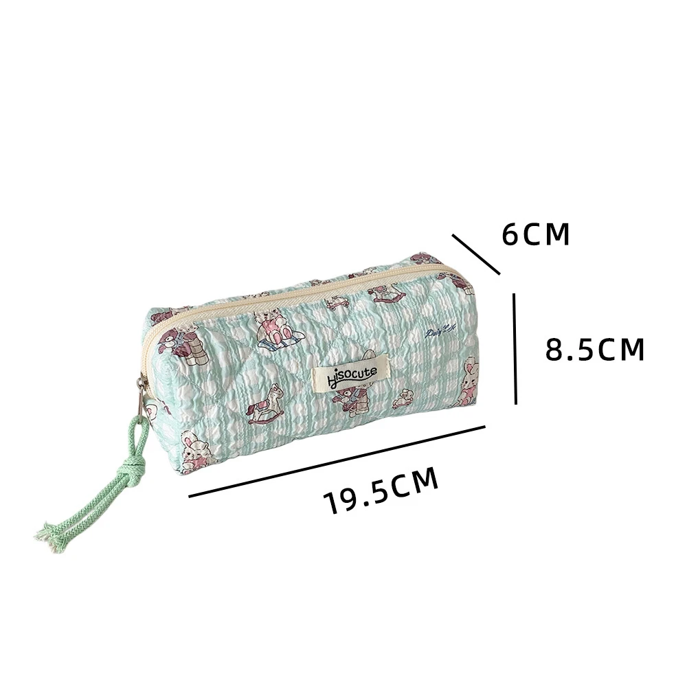 INS موضة زهرة كابيبارا مقلمة مبطن طالب القرطاسية سطح المكتب سعة كبيرة تخزين القلم حقيبة لطيف فتاة حقيبة مستحضرات تجميل