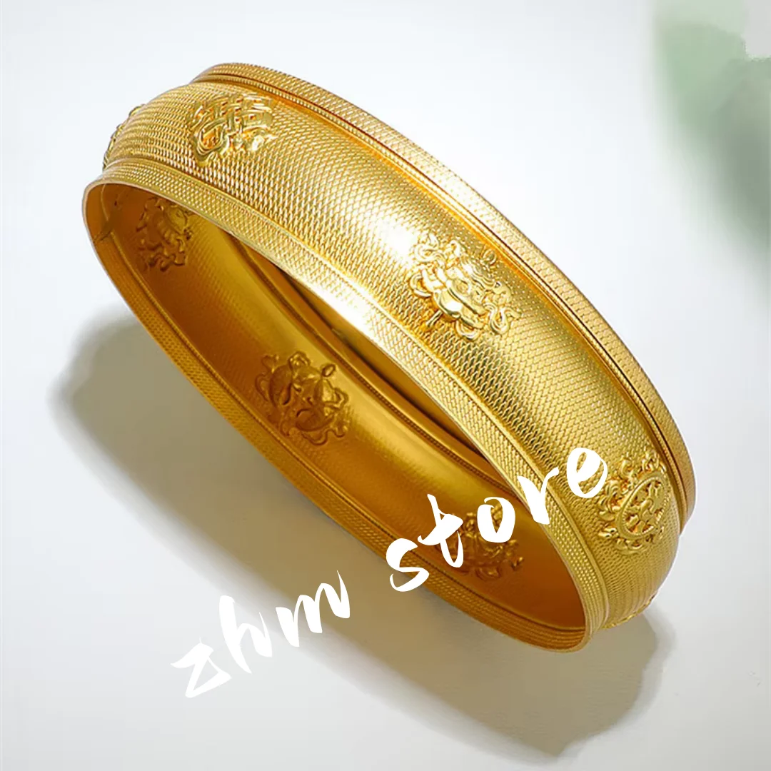 12.5cm Eight Auspicious Symbol Manza Beads Gold Plated Buddhist Tibetan Supplies Home/Office Putting Decorate Dish/Plate/Tray