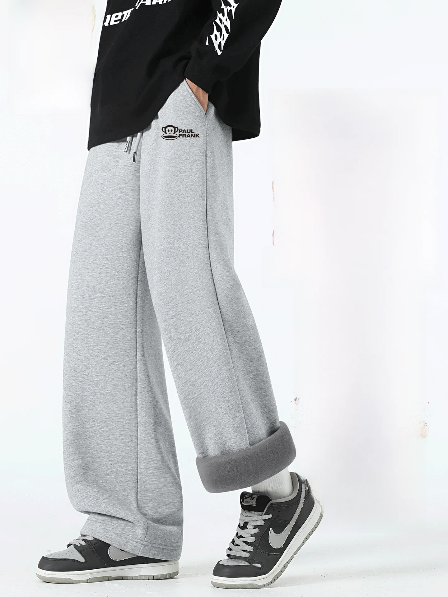 

Мужские зимние утепленные повседневные брюки на флисовой подкладке, теплые, прямого кроя, из смеси хлопка и полиэстера, для молодежи и подростков