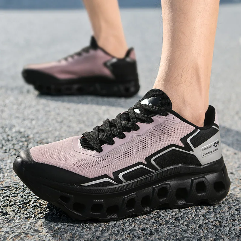 

2026 Мужская легкая нескользящая повседневная спортивная обувь на весну/осень — верх из дышащей сетки, туфли на толстой подошве с запахом