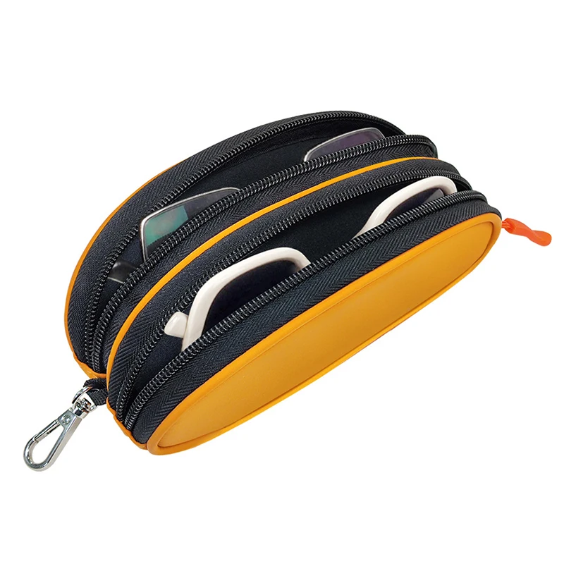 New New 1Pc Double Layer Sunglasses Case Organizer Waterproof Travel Bag Multi-Functional Durable Storage Box Business Trips