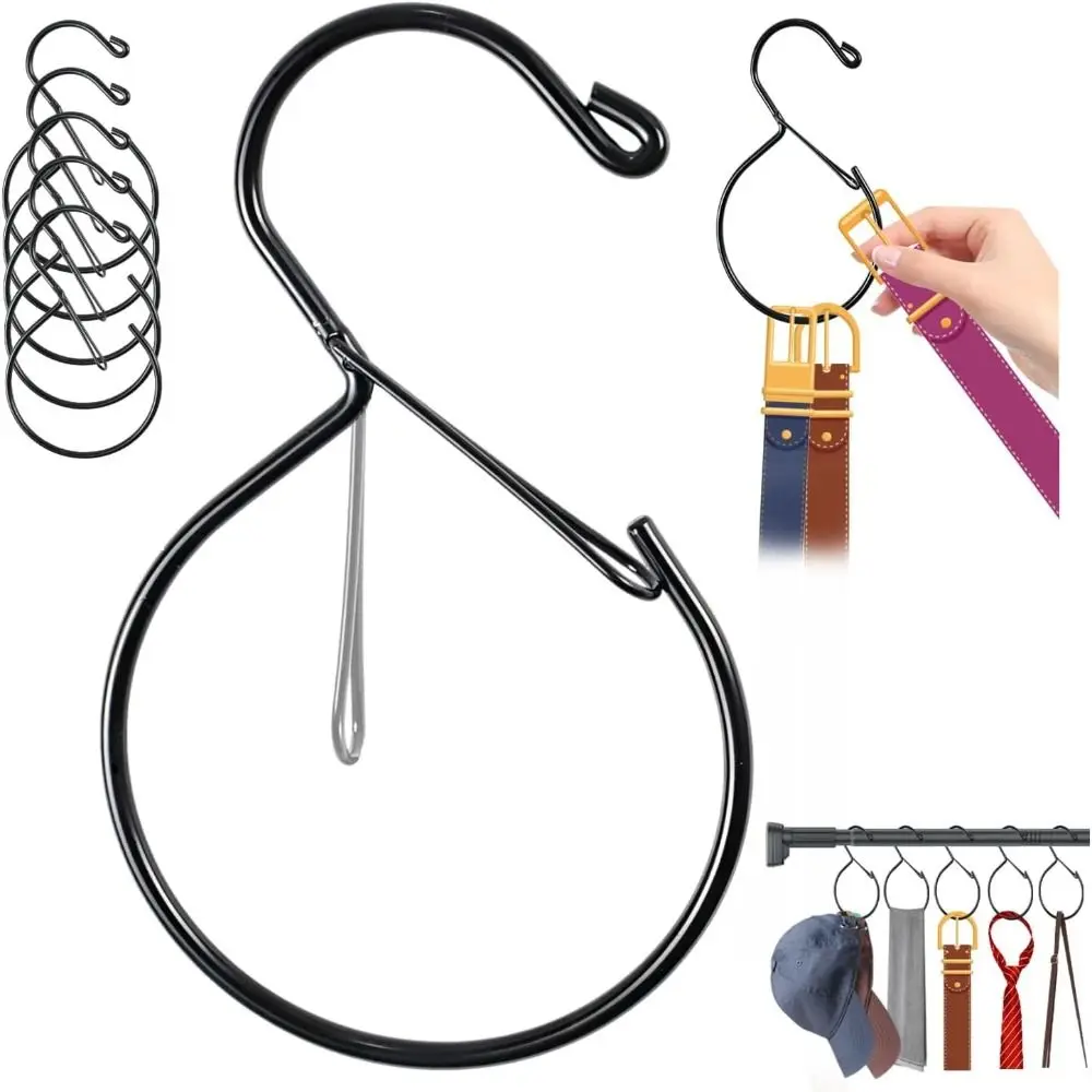 Space Saving Heavy Duty Belt Hanger Rust-Proof Wall Mounted Belt Hook Metal Belt Hanger Belt Organizer Dorm