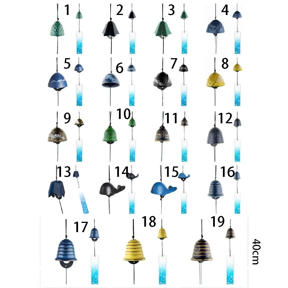 Hanging Wall Decor Cast Iron Wind Chimes Creative Simple Landscape Bell Vintage Blessing Bell Temple