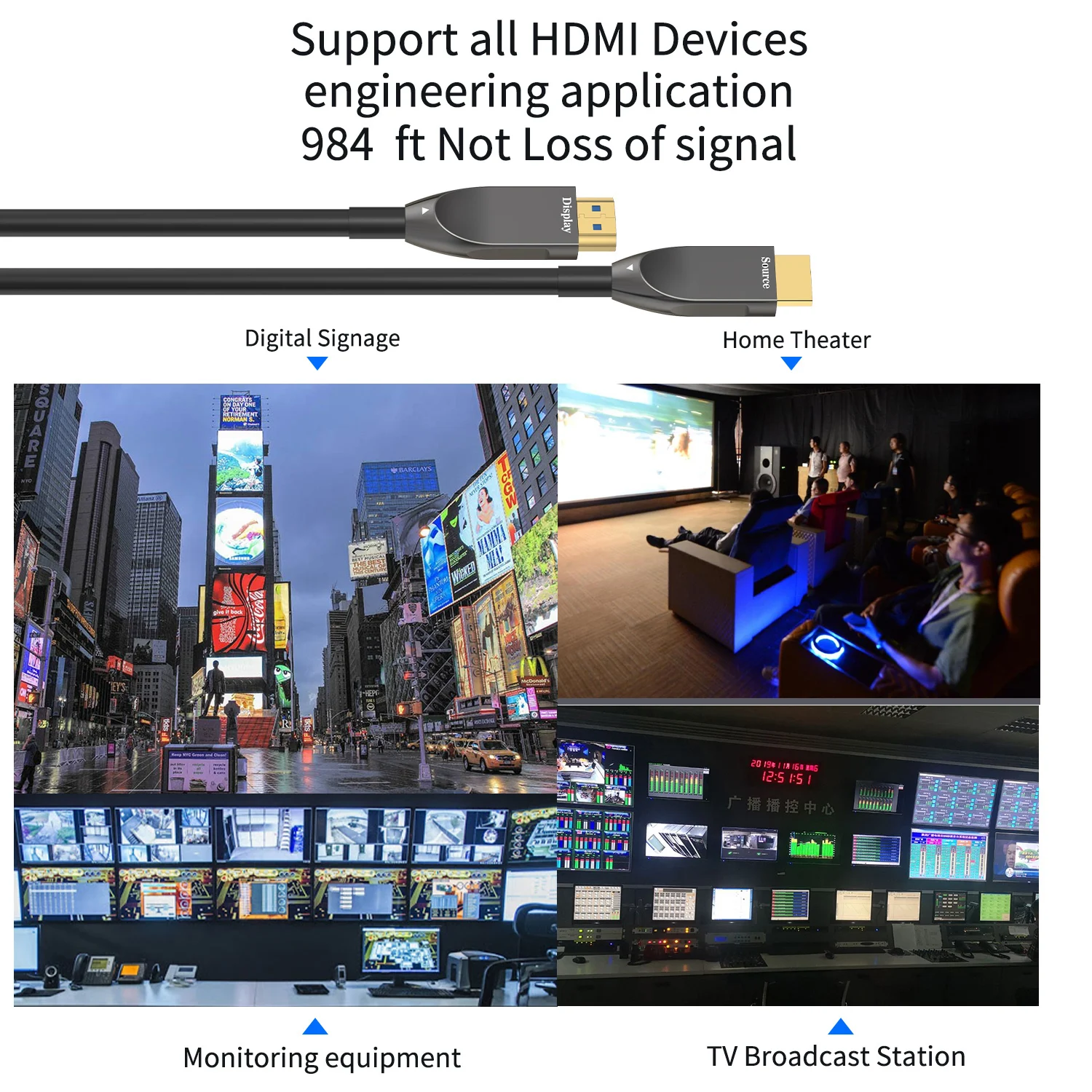 4 18k 60 60hz aoc hdmi 2.0繊維光学ケーブル20メートル30メートル50メートルのhdmi繊維ケーブル高速18 5gbps hdrアークHDCP2.2ためPS4/5 tvボックス液晶pc