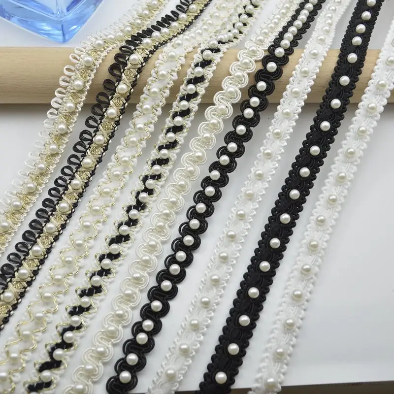 

2 метра/78,74 дюйма, новая изысканная лента для волос в стиле Гуанчжоу, аксессуары для одежды, волнистая тесьма из снежной пряжи с бисером