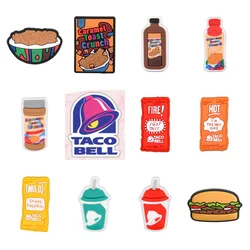 Cute Fast Food Burger Shoes Charms Men Women Taco Bell Shoe Decoration Accessories For Kids Boy Girls Adult Party Favor