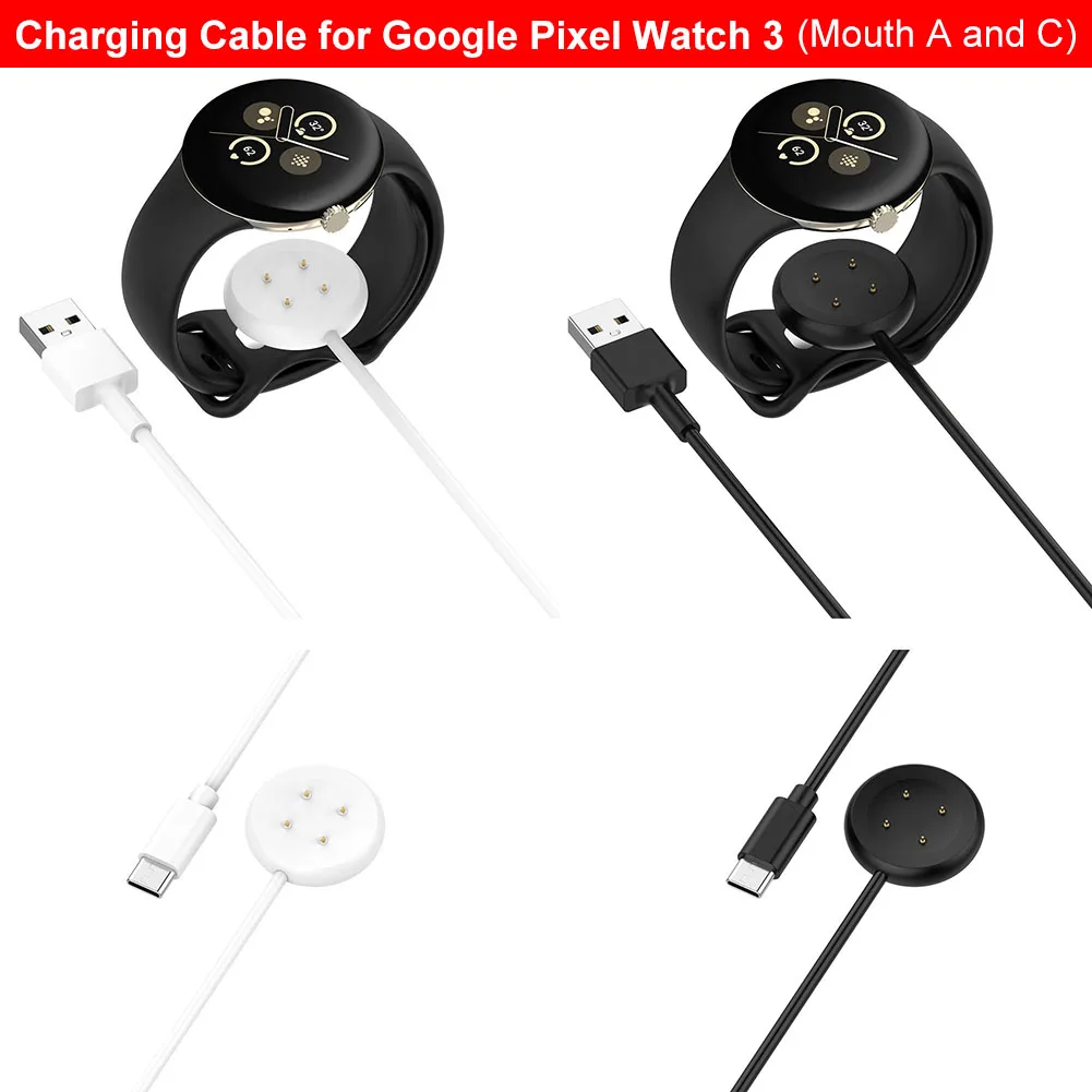 Google Pixel Watch 3用USB Type-C充電器コード,スマートウォッチドック,電源アダプター,41mm, 45mm