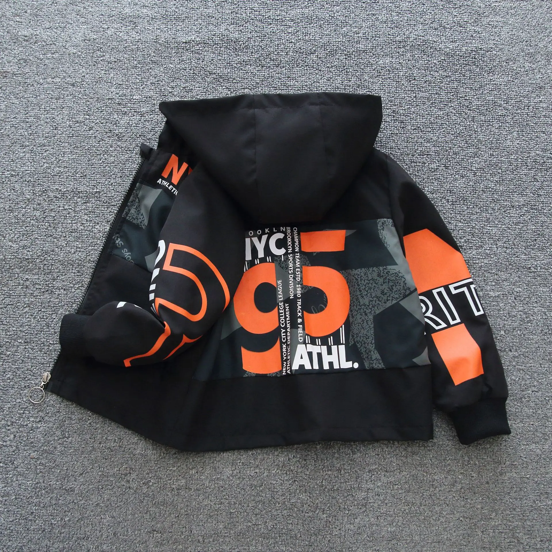 Children's clothing: Spring and autumn, boys' hooded windbreaker, jacket, down jacket, children's labor uniforms, girls' school