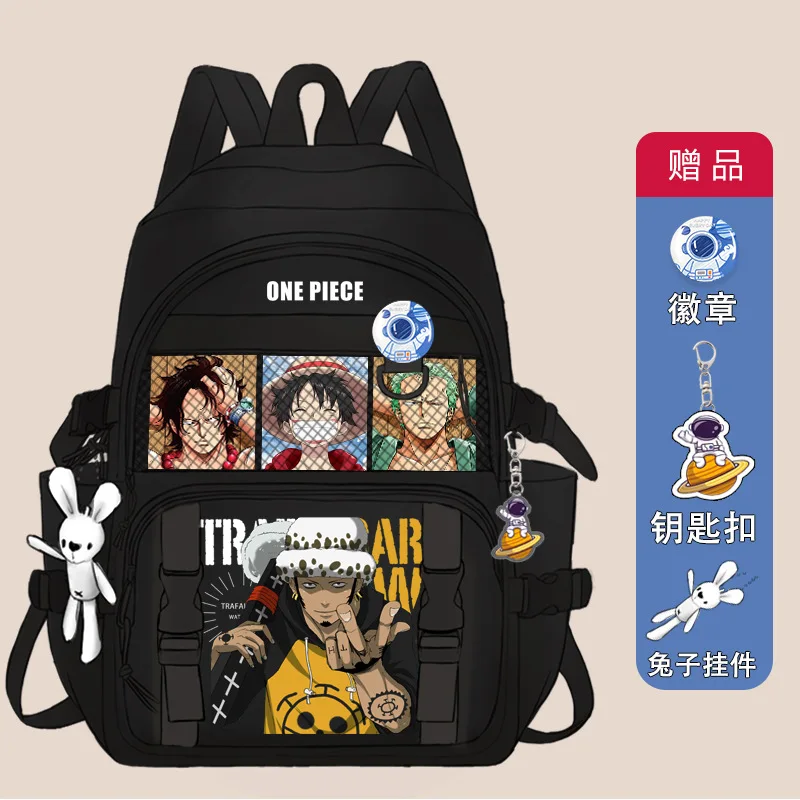 

One Piece New Luffy Student Schoolbag Large Capacity Cute Casual and Lightweight Stain-Resistant Waterproof Leisure Backpack