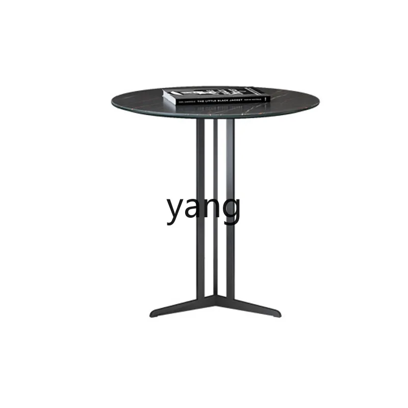 

LMM household light luxury marble simple corner table round leisure creative small round table
