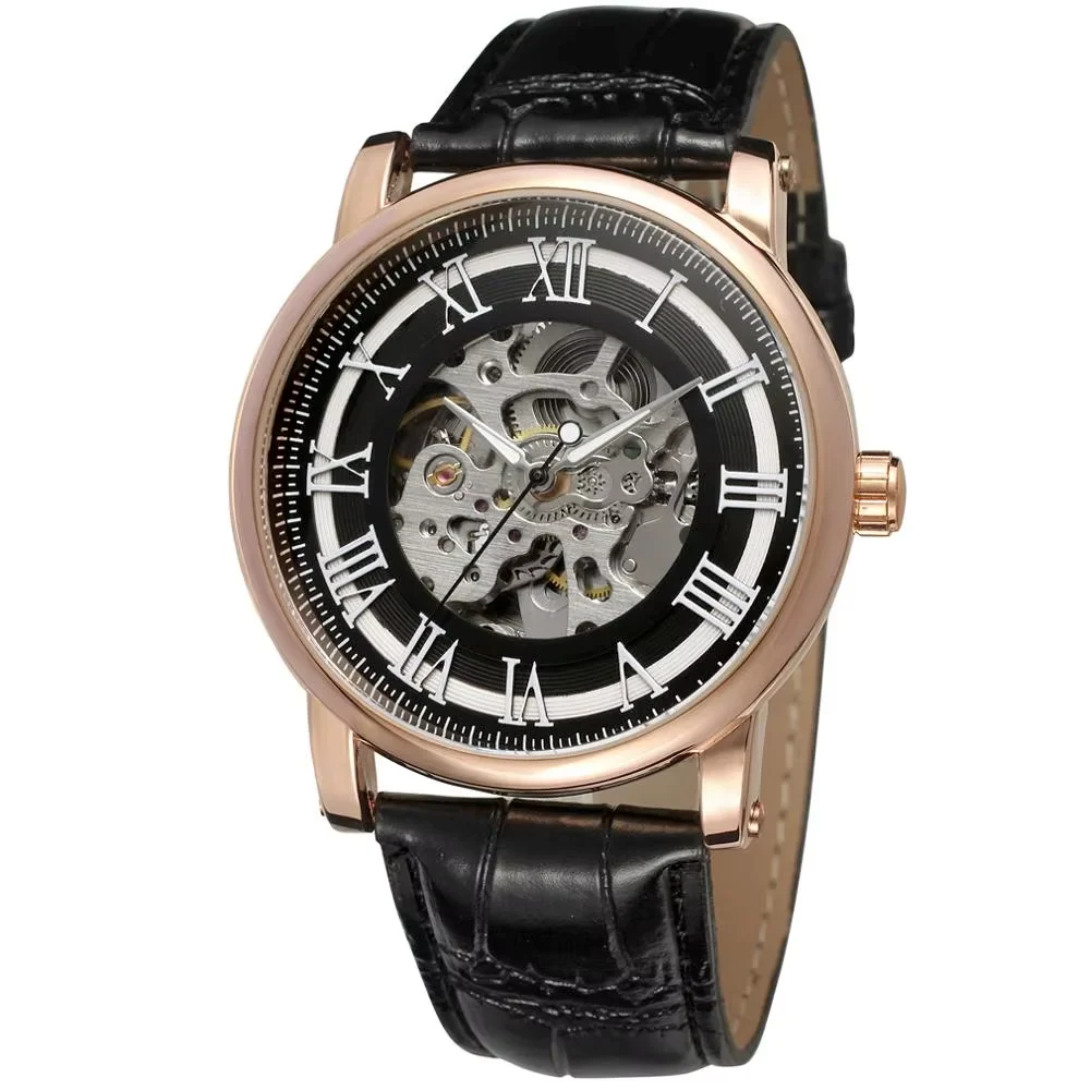 WINNER Fashion trend men's and women's watches hollow creative design dial watch automatic mechanical wrist watches
