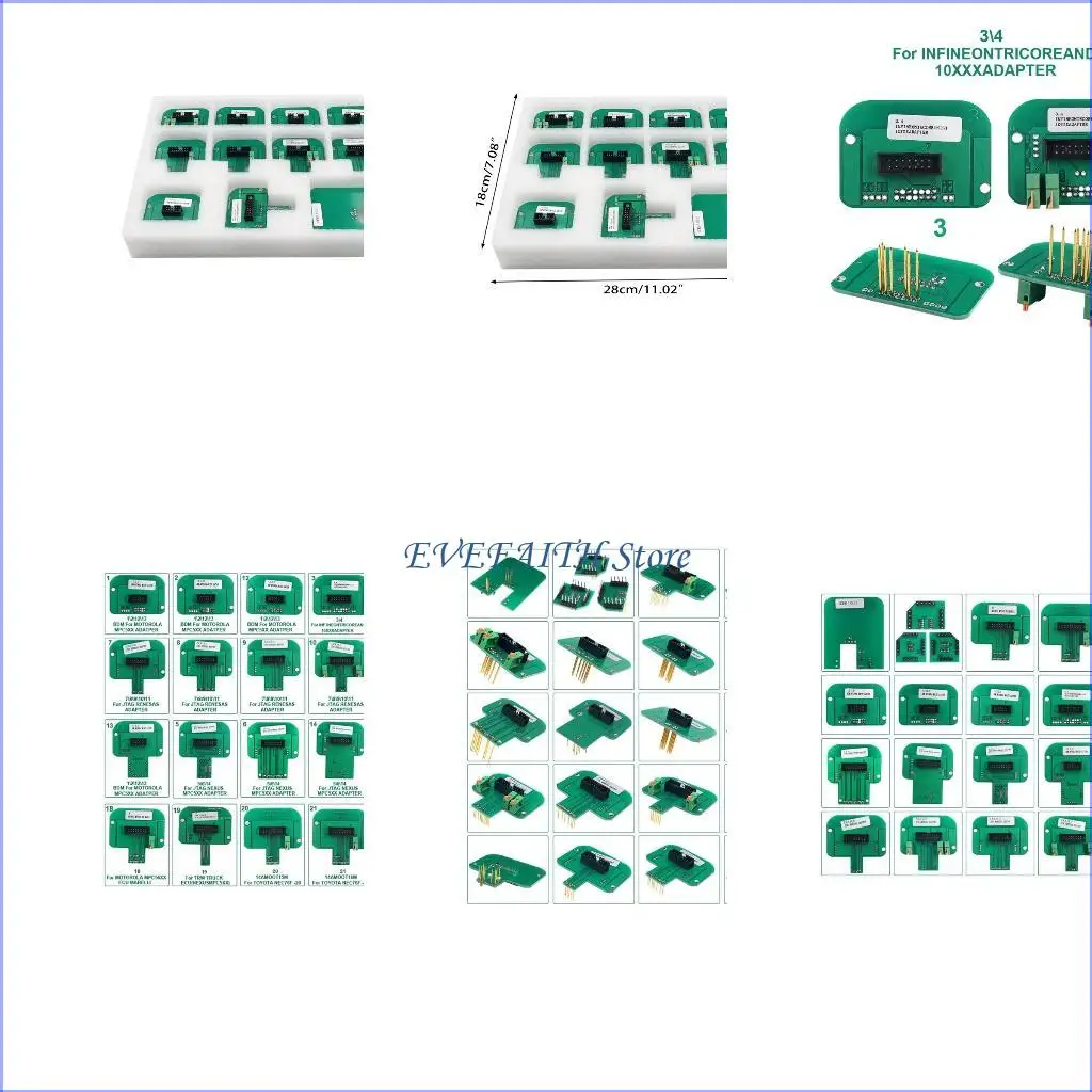 

124B BDM 22 штук Адаптеры, подходящие для адаптера инструмента регулировки чипа KESS EUC EUC