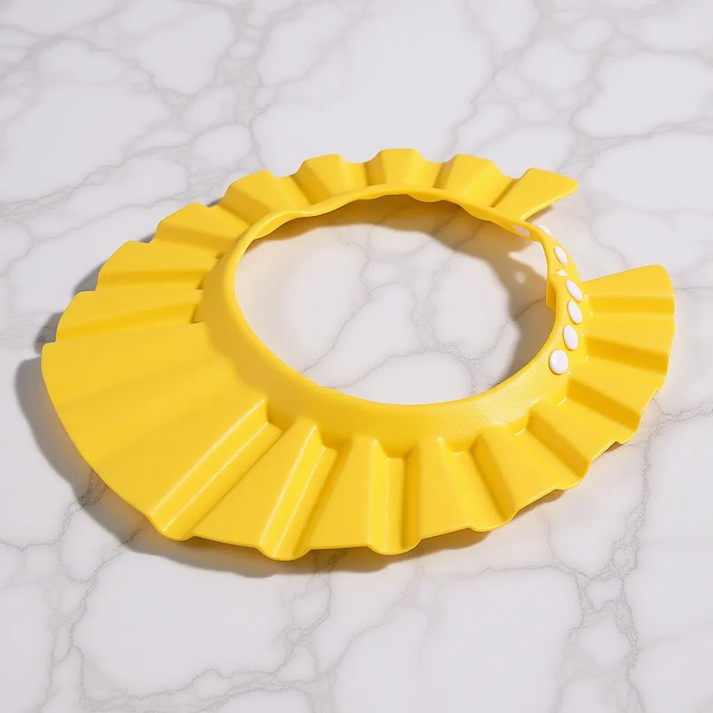 

Infant Bathing Cap with Ventilation Slots Soft Elastic Material Protects Eyes Ears during Hair Washing Suitable for 3 Months to